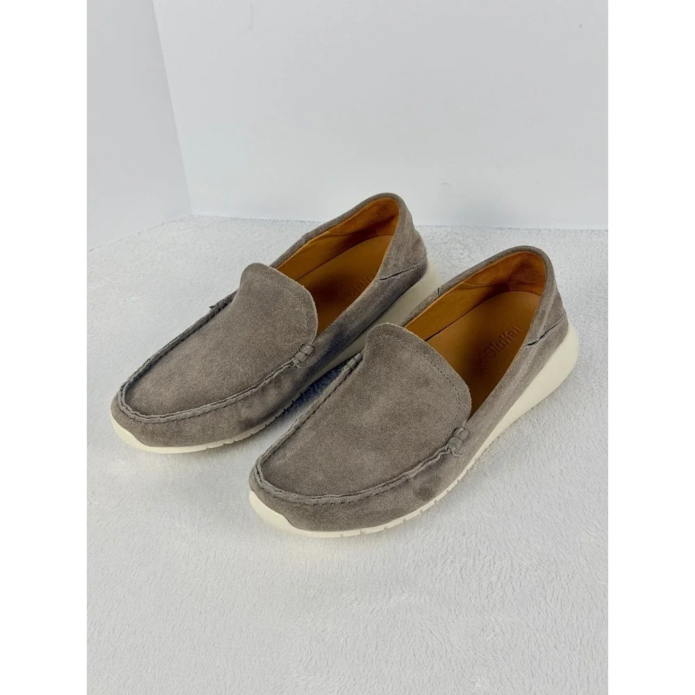 OluKai Ka'a Loafer Men's 10.5 Cooler Grey Suede Slip On Drop-In Heel 10535-1G1G